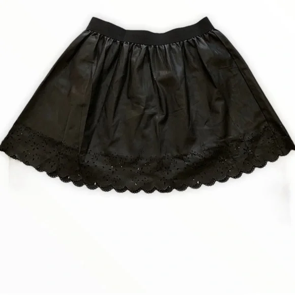 Forever 21 Black Faux Leather Skirt Sz M - Picture 5 of 7